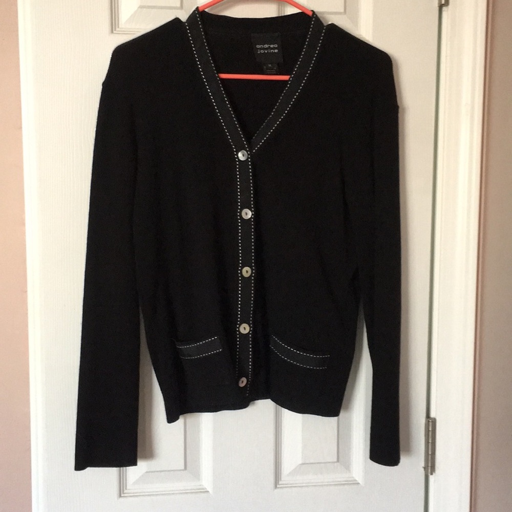 Andrea Jovine Made in Italy black cardigan